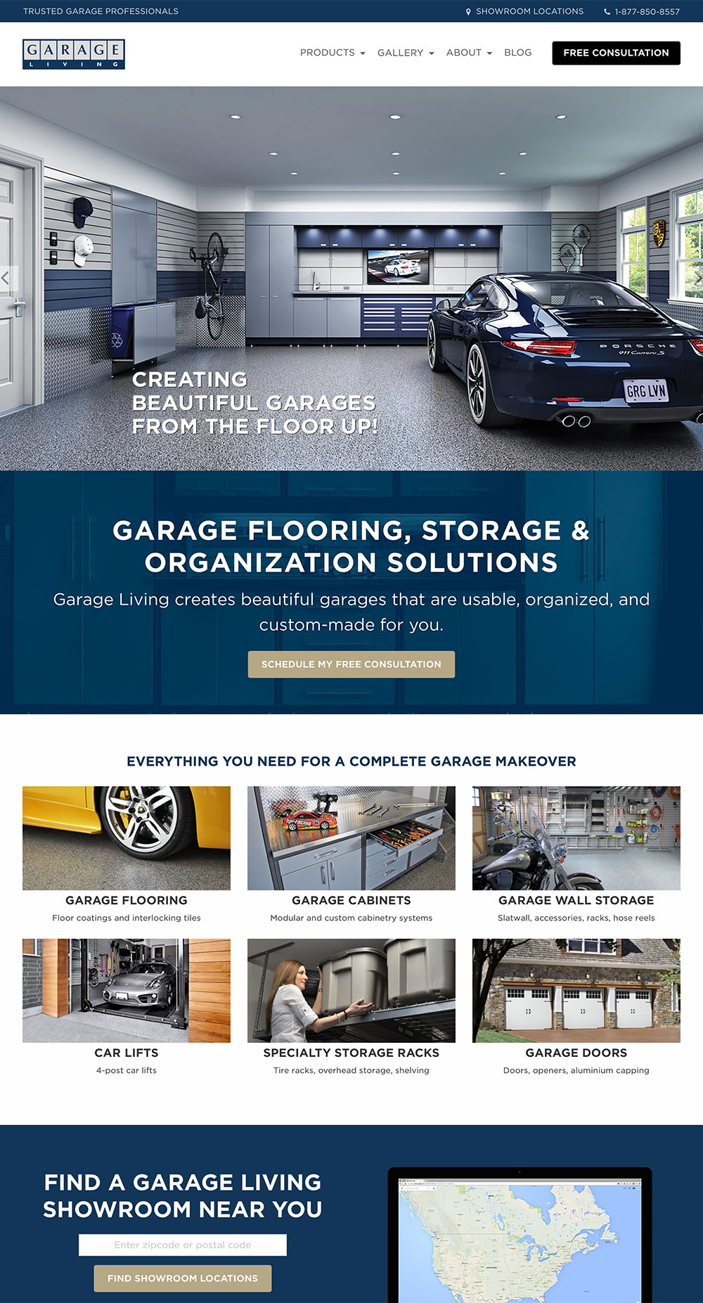 Garage Living homepage