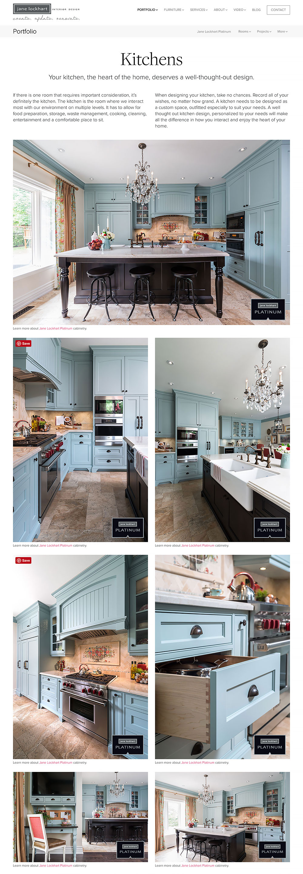 Jane Lockhart Design website screenshot